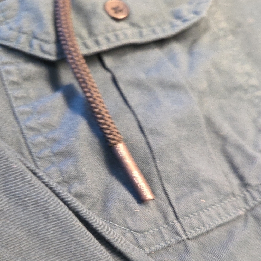 Diesel Blue-Teal Hooded Lightweight Shirt Jacket - Picture 3 of 9